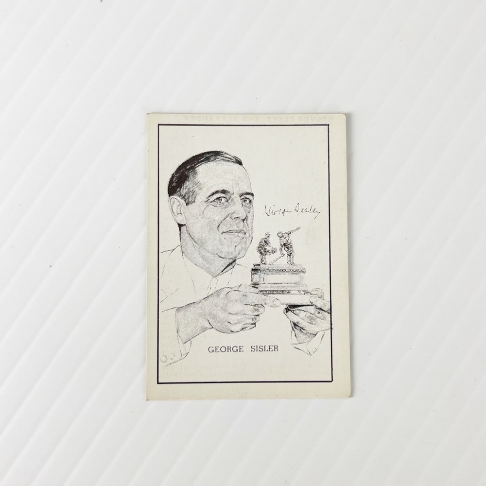 Vintage Callahan 1950 Hall of Fame George Sisler Baseball Trading Card